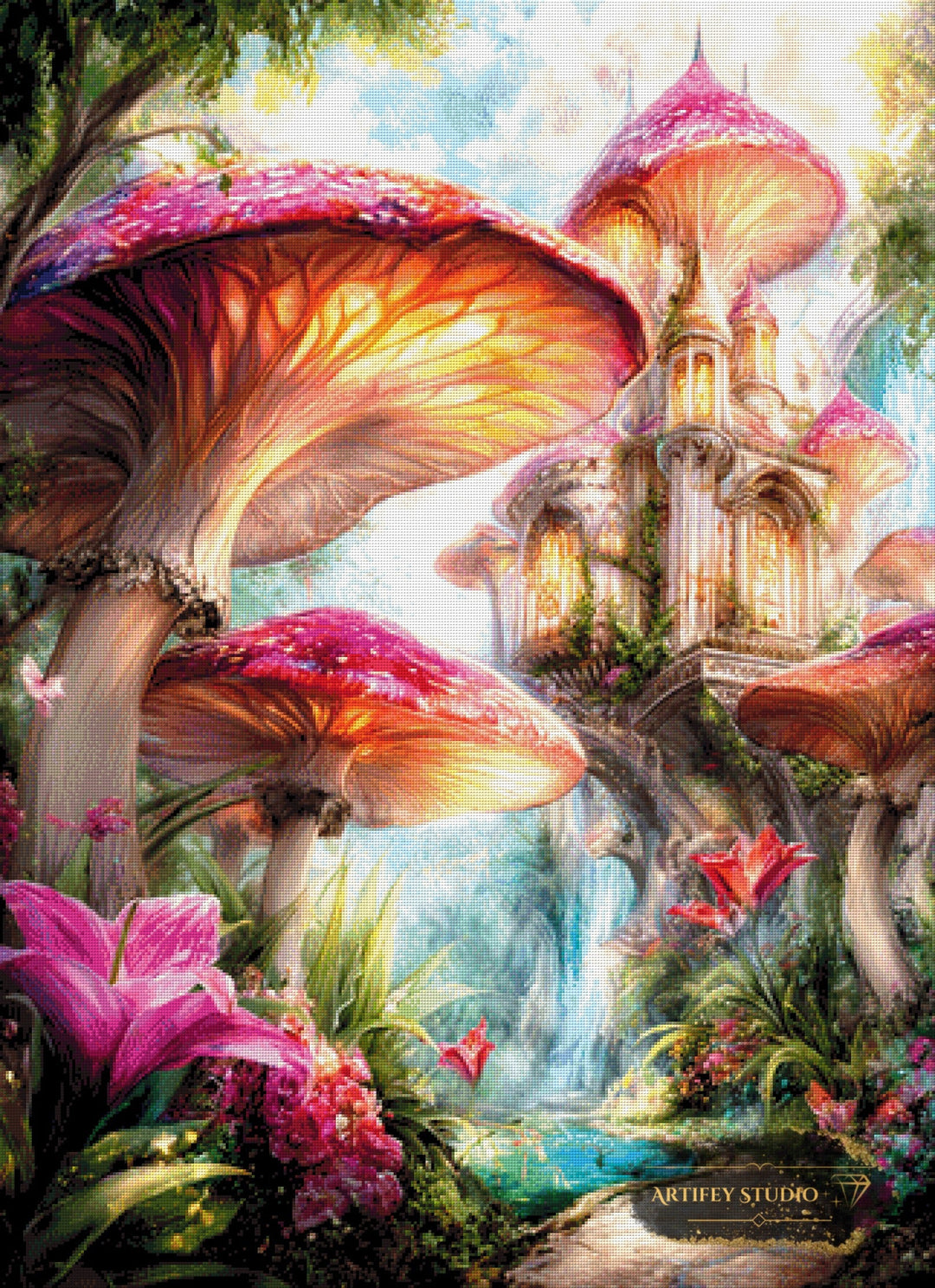 Pilzwunderland by Beate 80x110 mit 370 Farben Artifey Studio