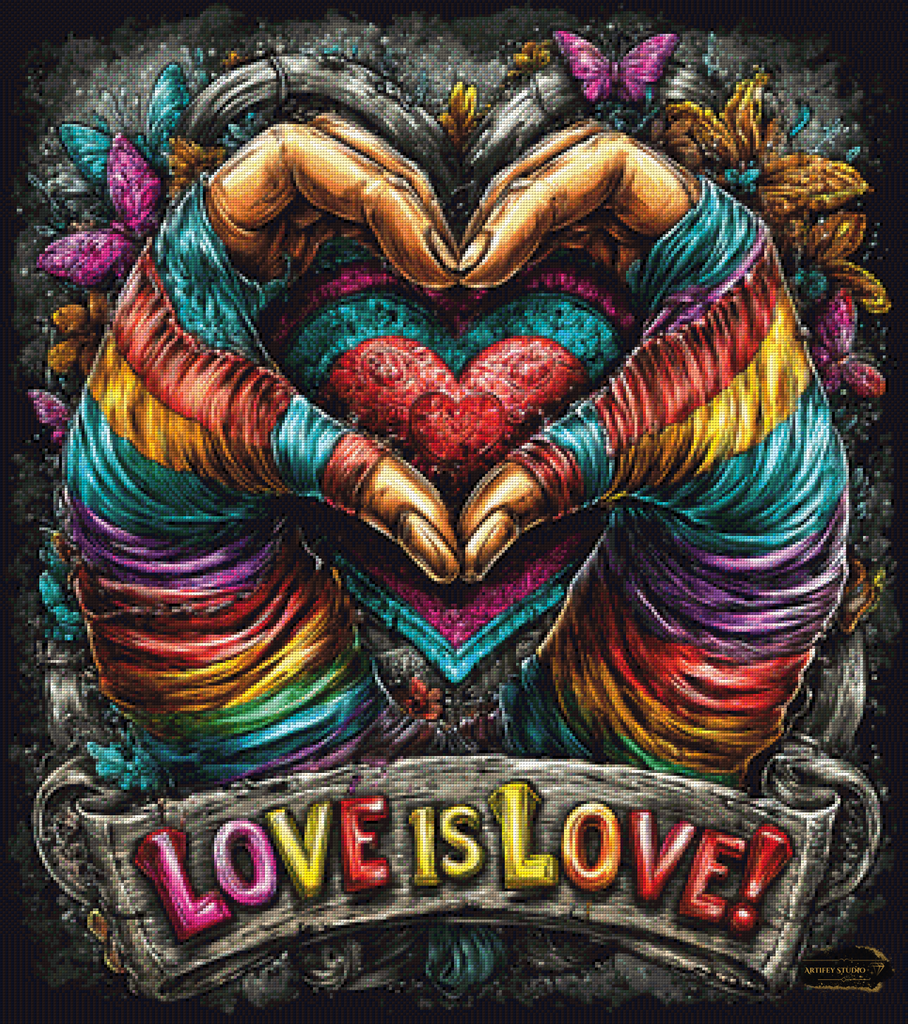 Love is Love by Mirael 80x90 mit 330 Farben
