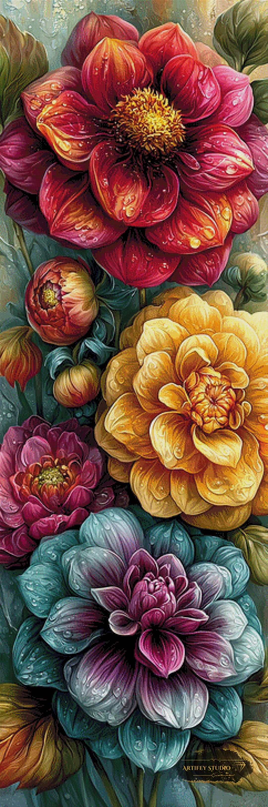 Flower Symphony by Morrigan 60x180 mit 360 Farben