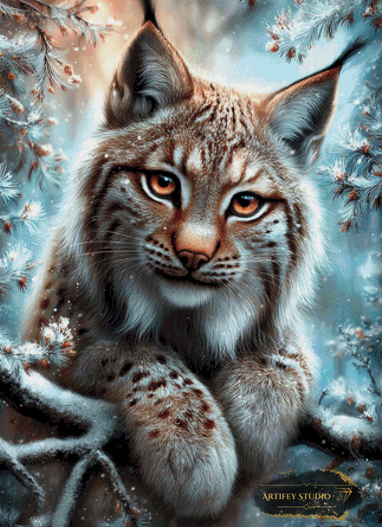 Winterluchs by LaViie 80x110 mit 170 Farben - Artifey Studio