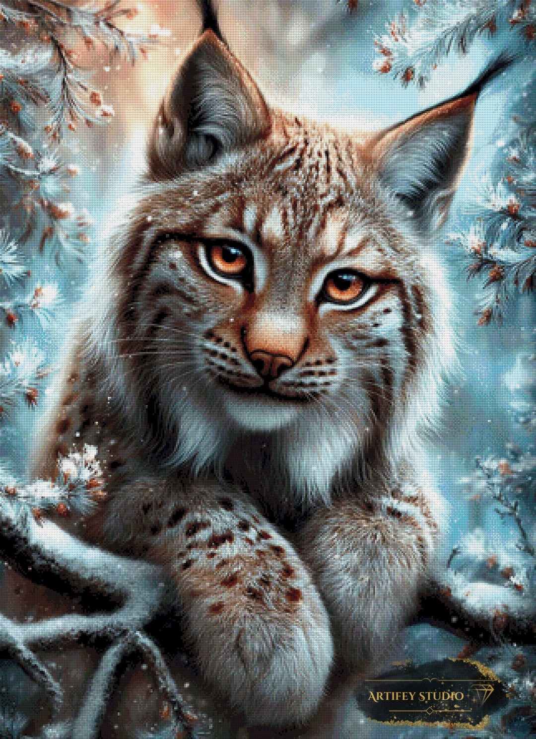 Winterluchs by LaViie 80x110 mit 170 Farben - Artifey Studio