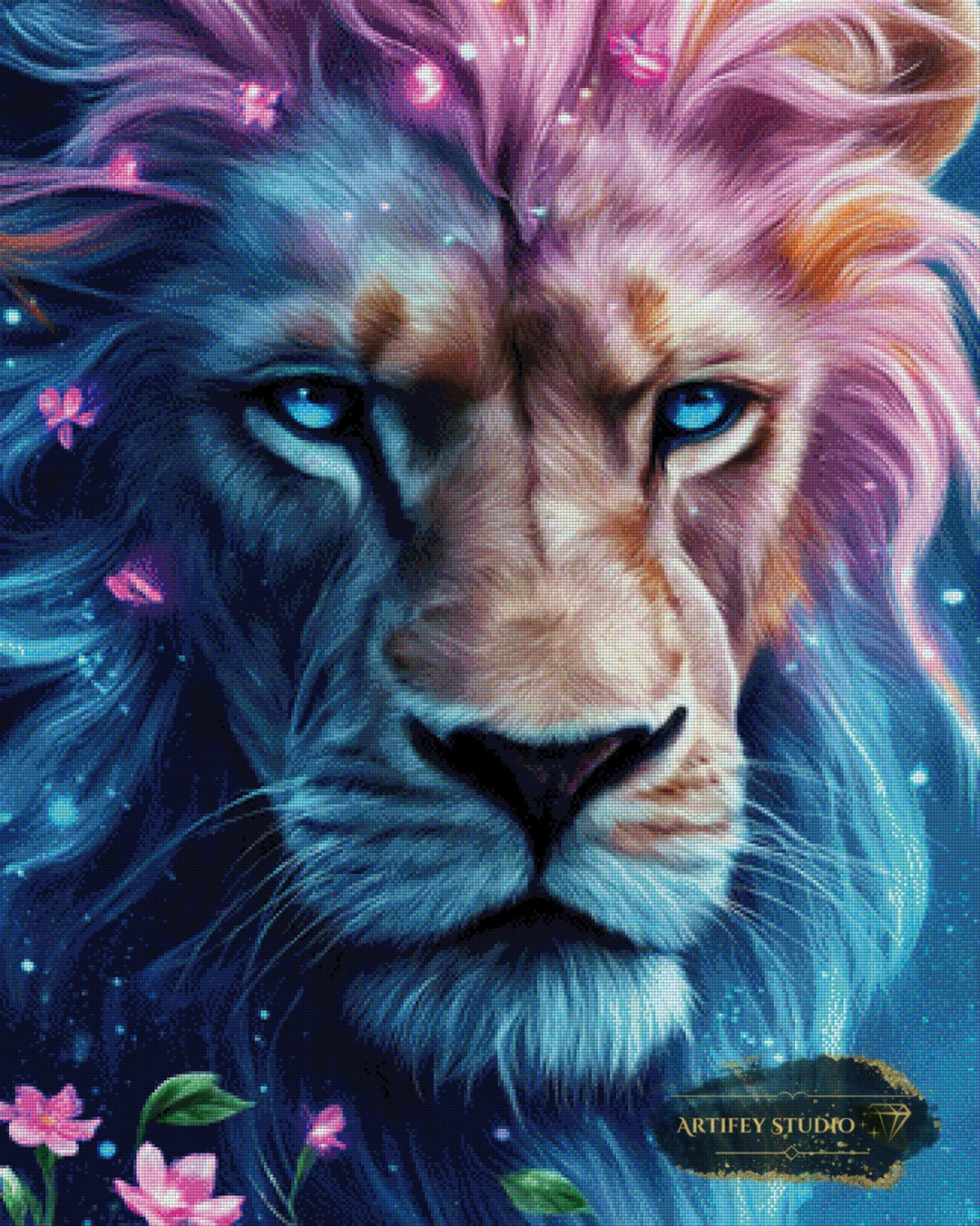 Neo the Lion by LaViie 80x100 mit 220 Farben Artifey Studio