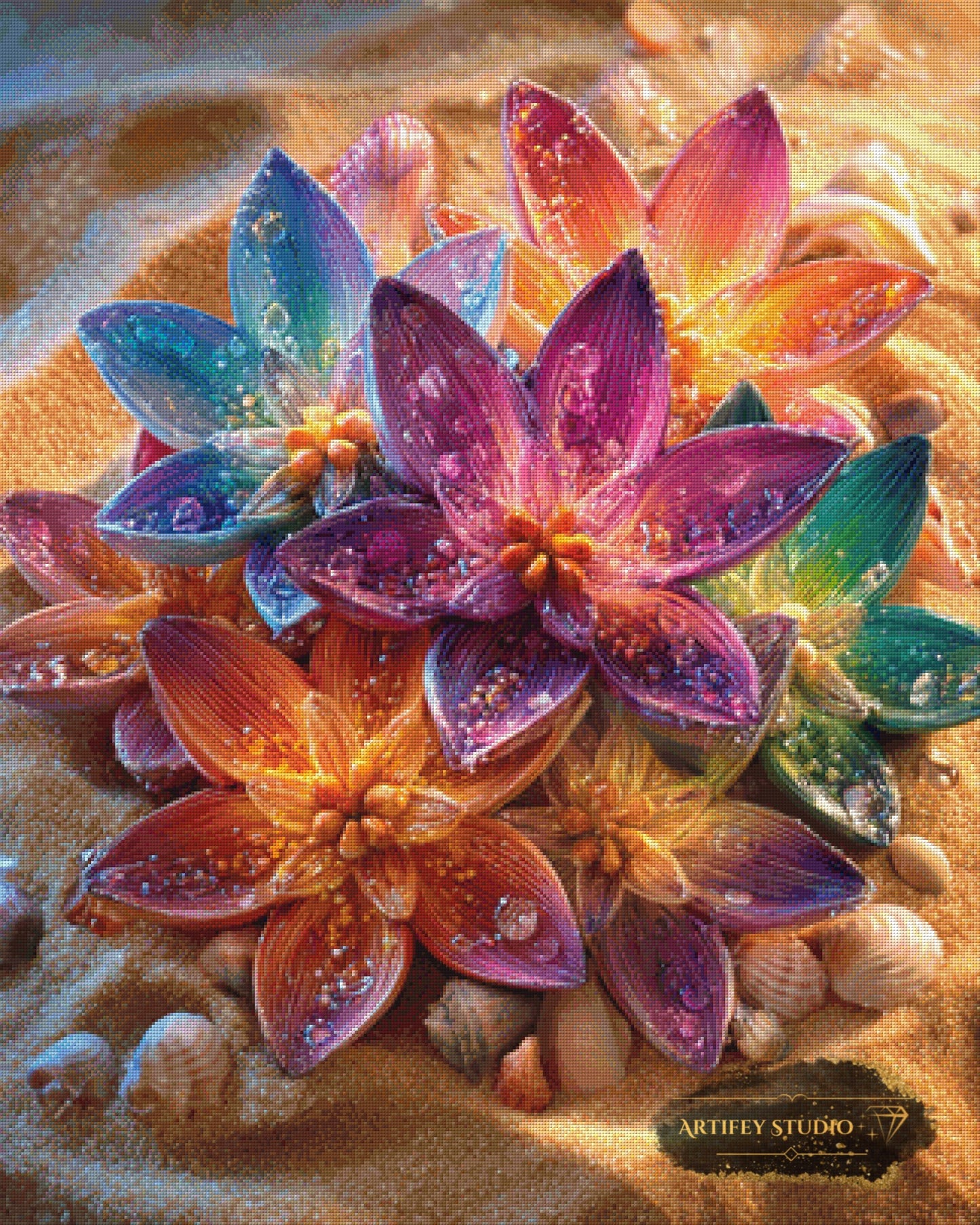 Crystalline Dunes by Mirael 80x100 mit 355 Farben