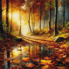Bosque dorado de Pixxchicks 90x90 con 170 colores