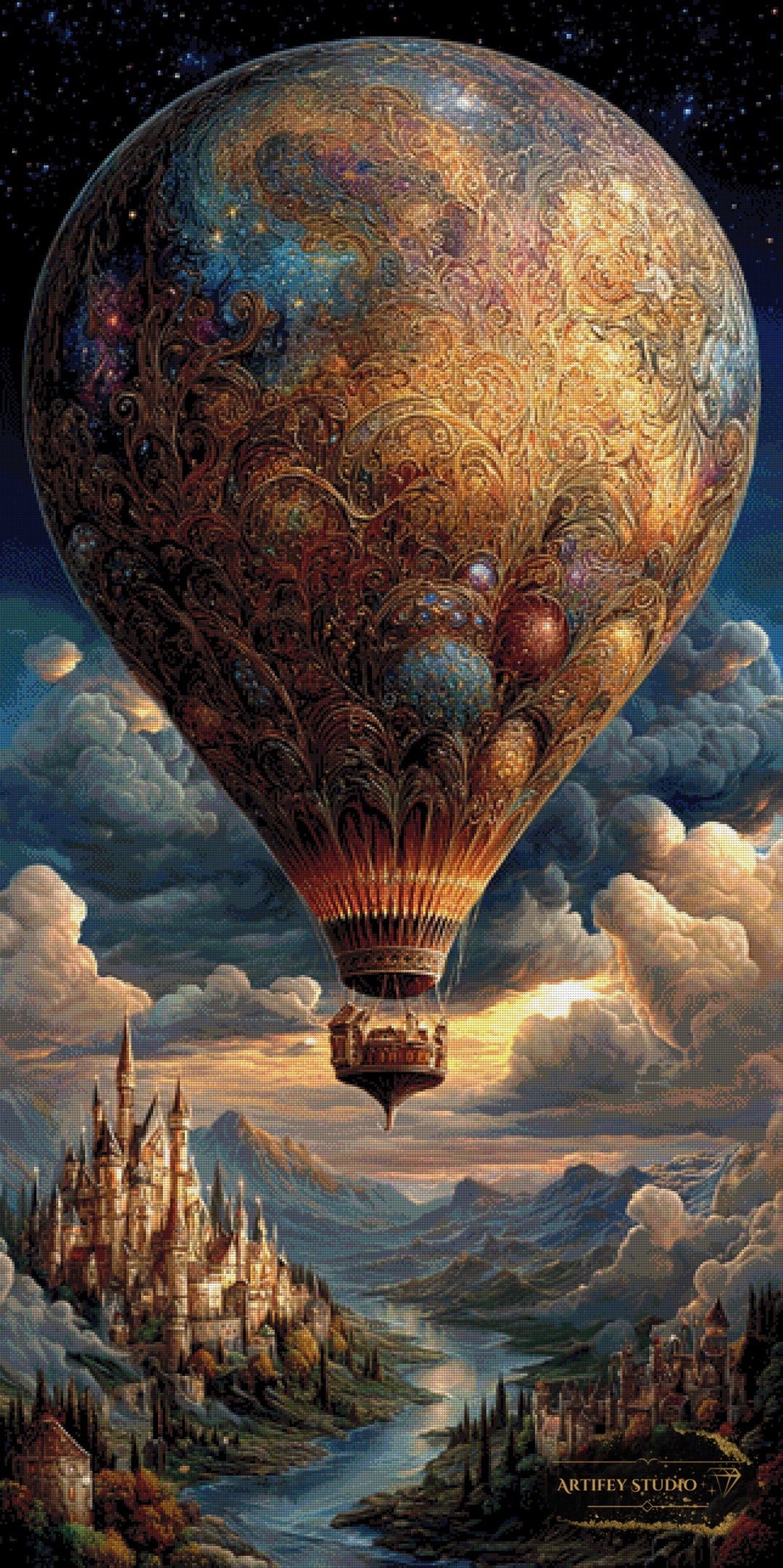 Sky Sailor by Skyler 80x160 mit 210 Farben - Artifey Studio