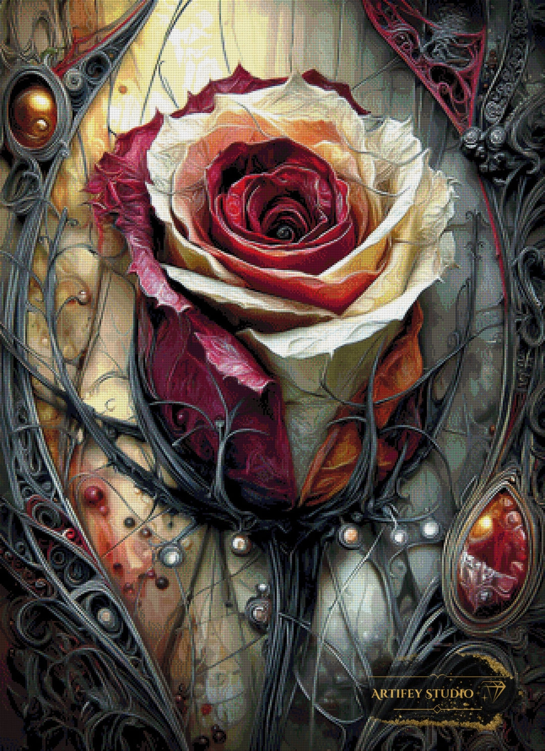 Gothic Thorn by Skyler 80x110 mit 230 Farben Artifey Studio