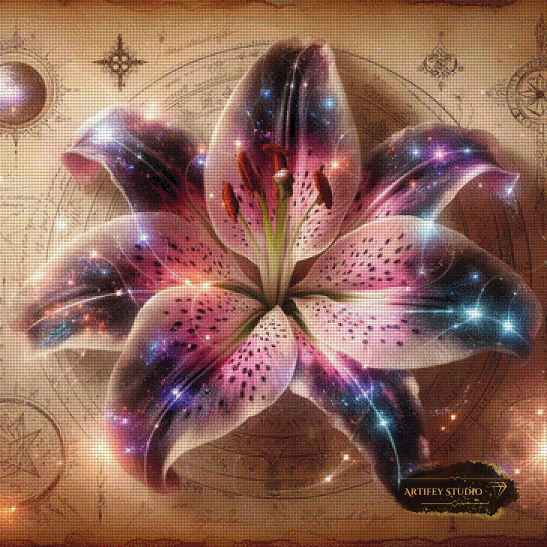 Die Galaktische Lilie by Pixxchicks 90x90 mit 250 Farben - Artifey Studio