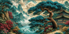 Shanshui in Blau by Mirael 140x70 mit 260 Farben