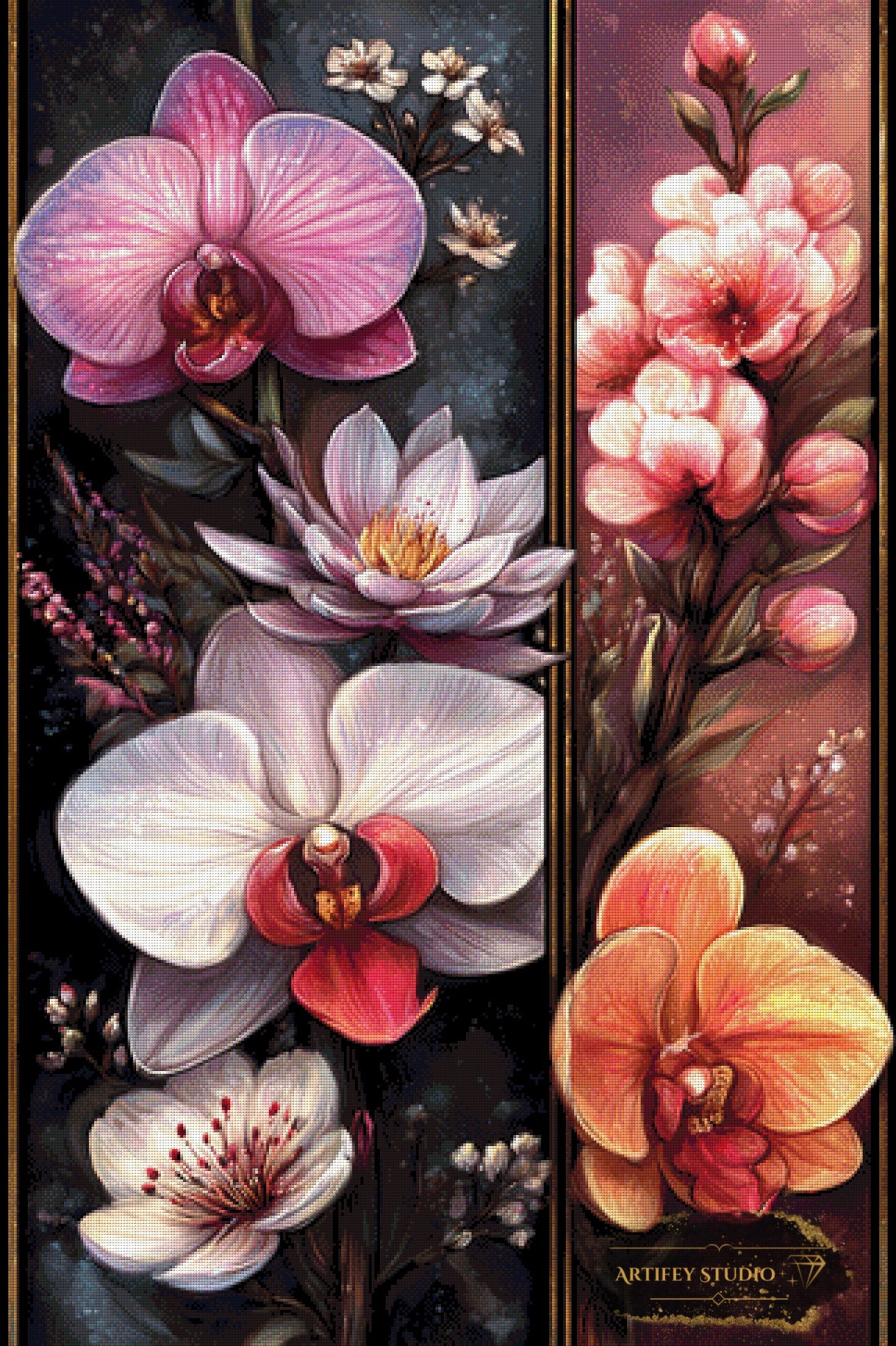 Flowers by Kaida 80x120 mit 250 Farben