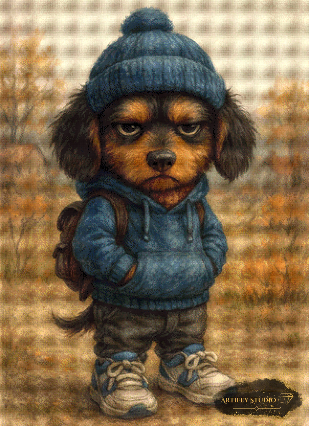The Grumpy One by Diynamite 80x110 mit 115 Farben - Artifey Studio