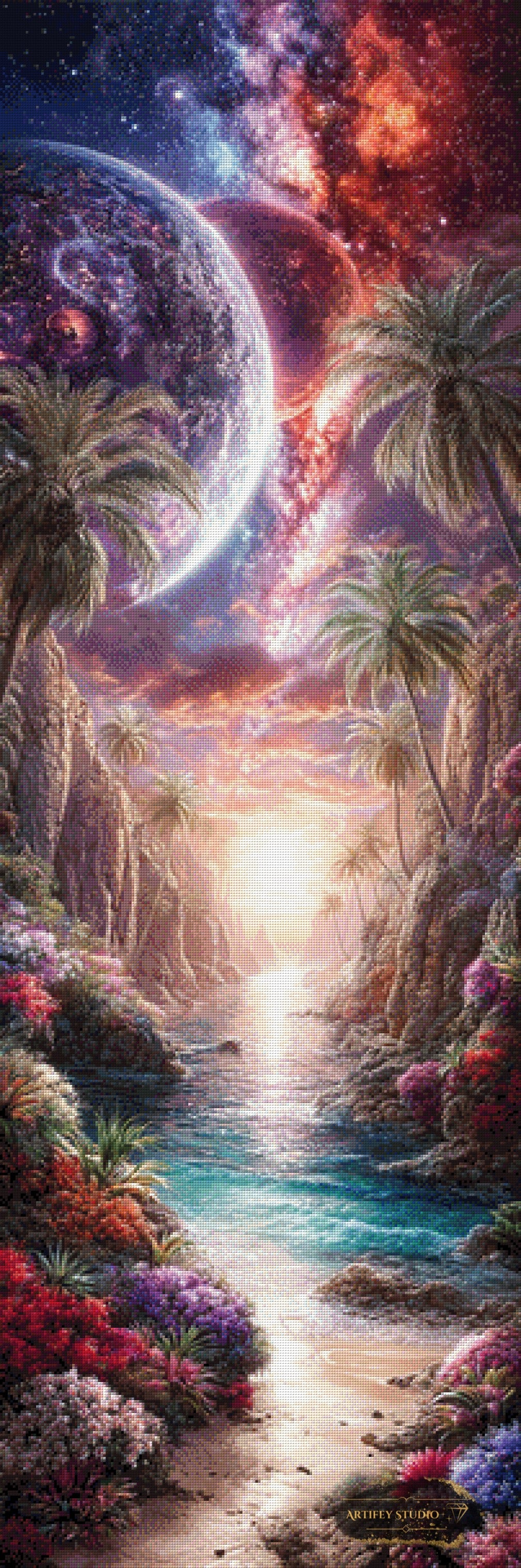 Kosmische Oase by Morrigan 50x150 mit 250 Farben