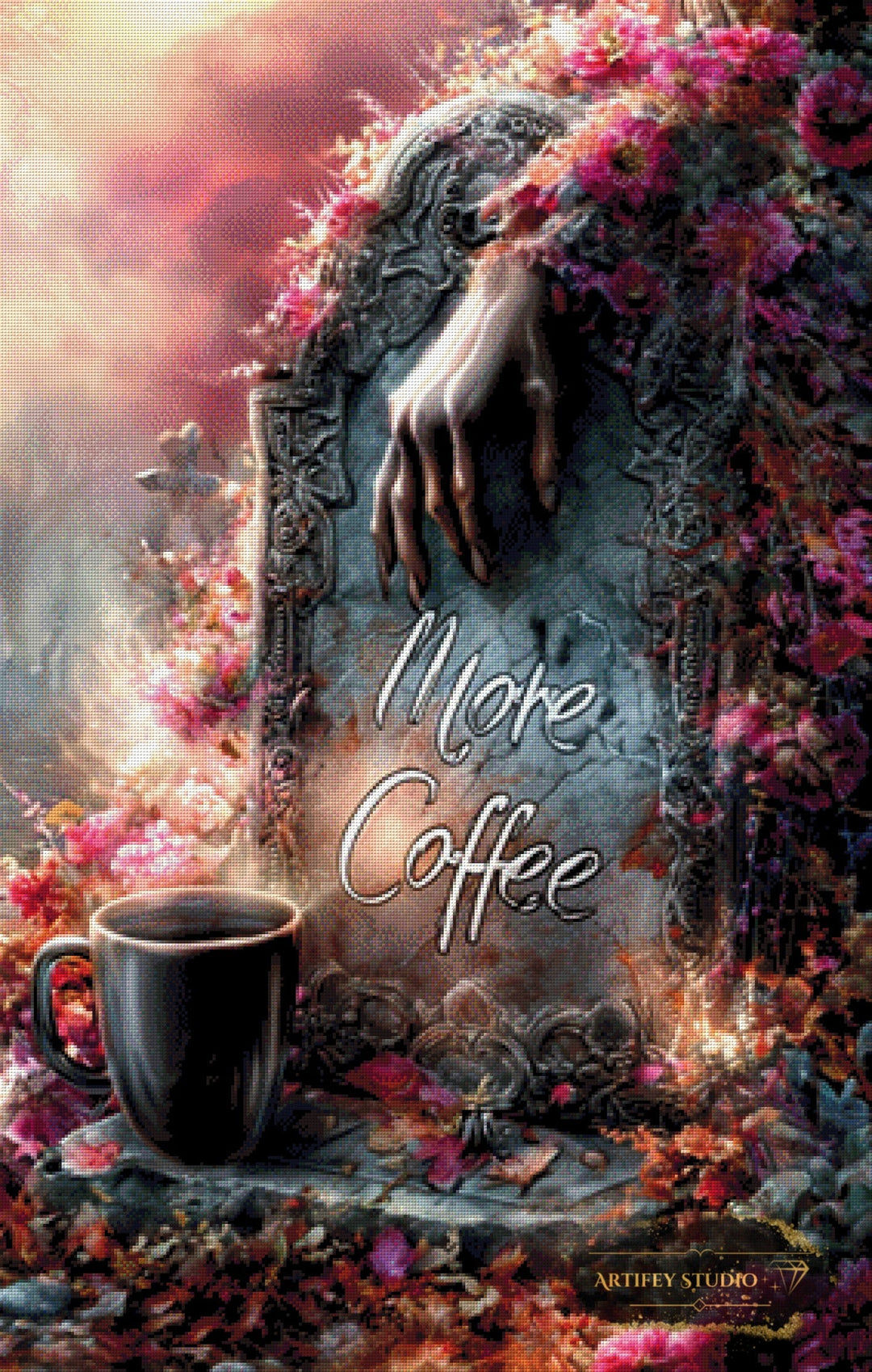 Wake the dead by LaViie 70x110 mit 250 Farben Artifey Studio