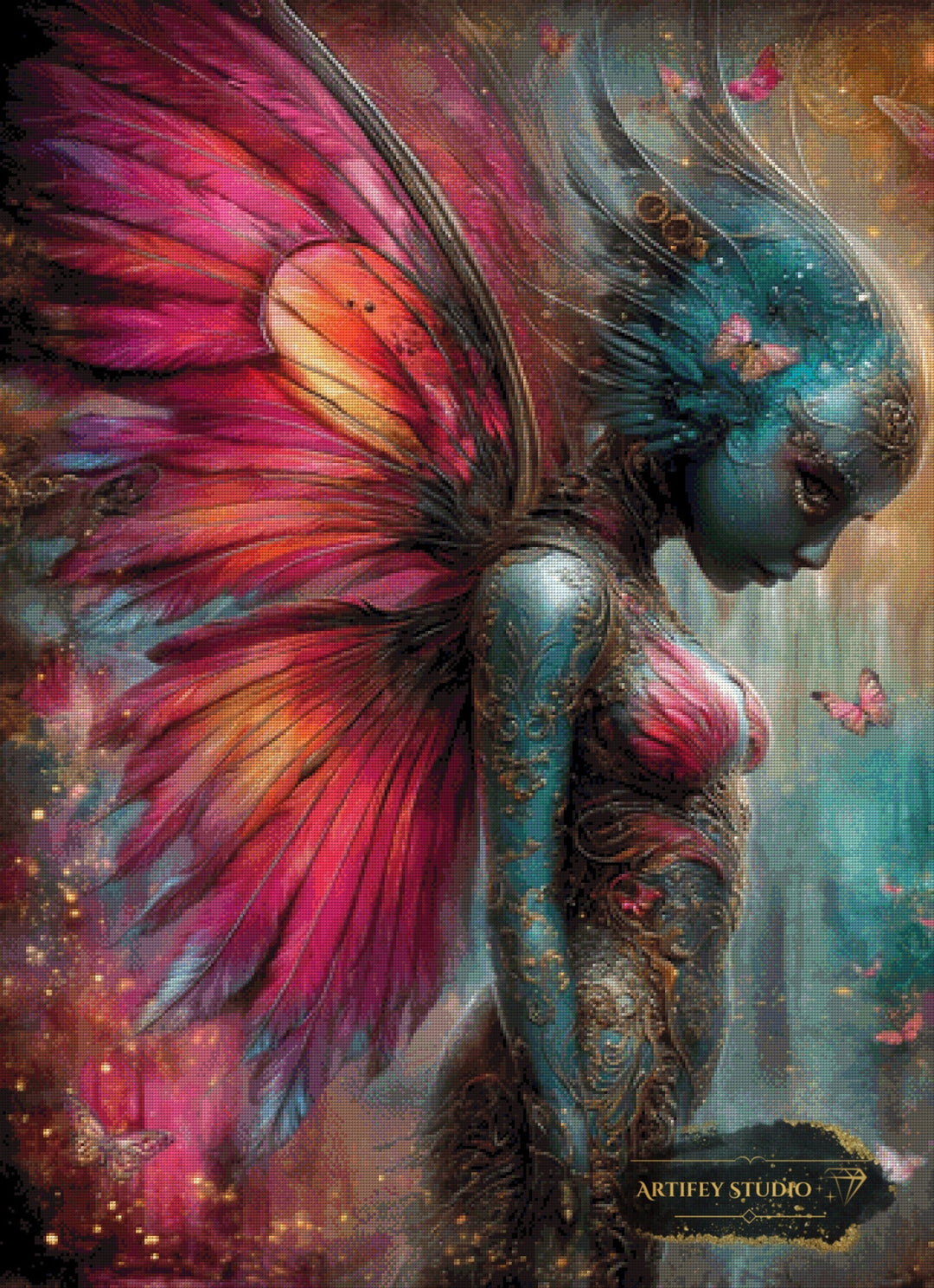 Metamorphose des Lichts by Morrigan 80x110 mit 250 Farben Artifey Studio