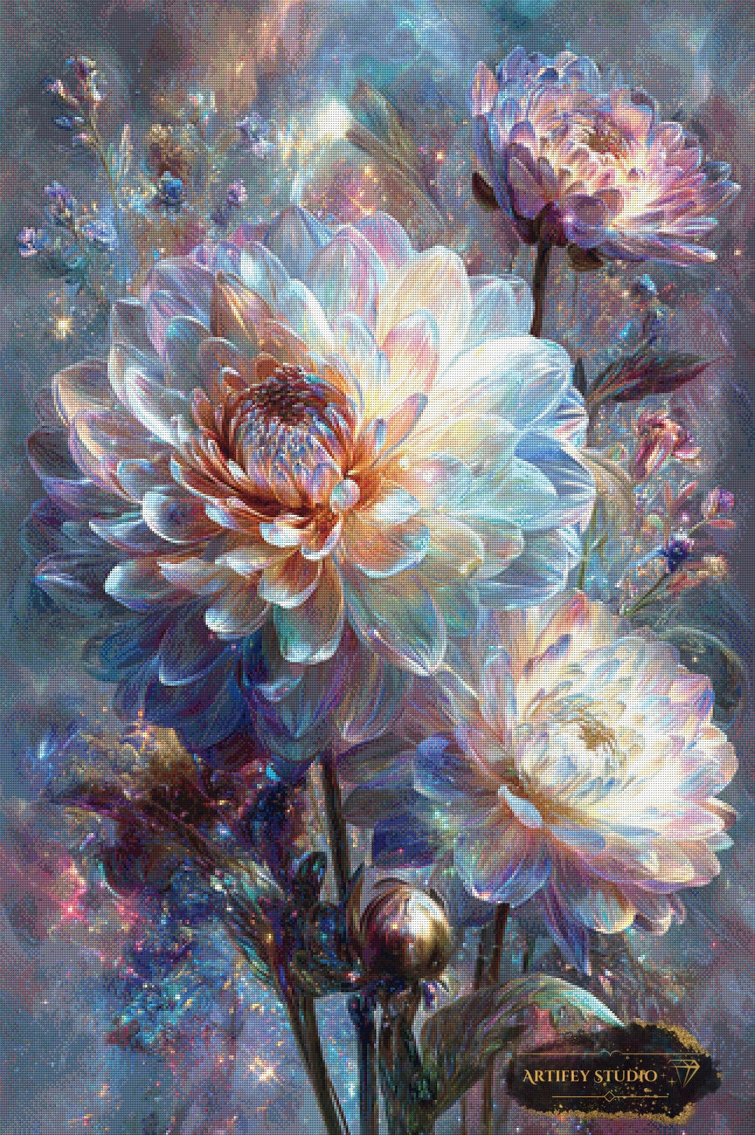 Celestial Bloom by Mirael 80x120 mit 280 Farben Artifey Studio