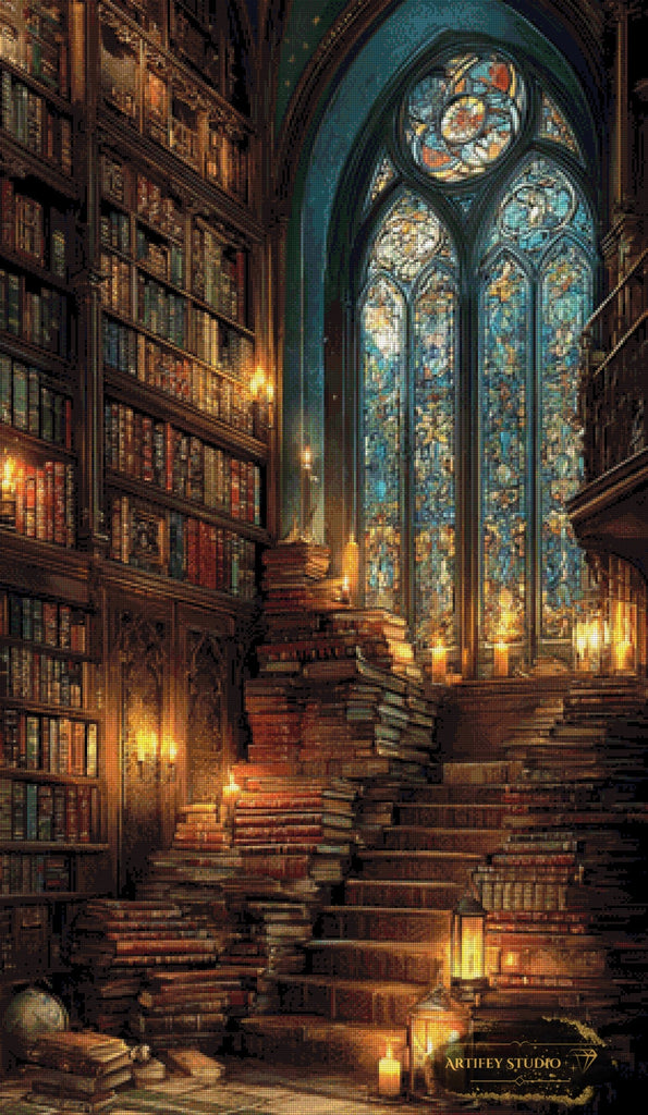 The Library by Morrigan 70x120 mit 130 Farben Artifey Studio