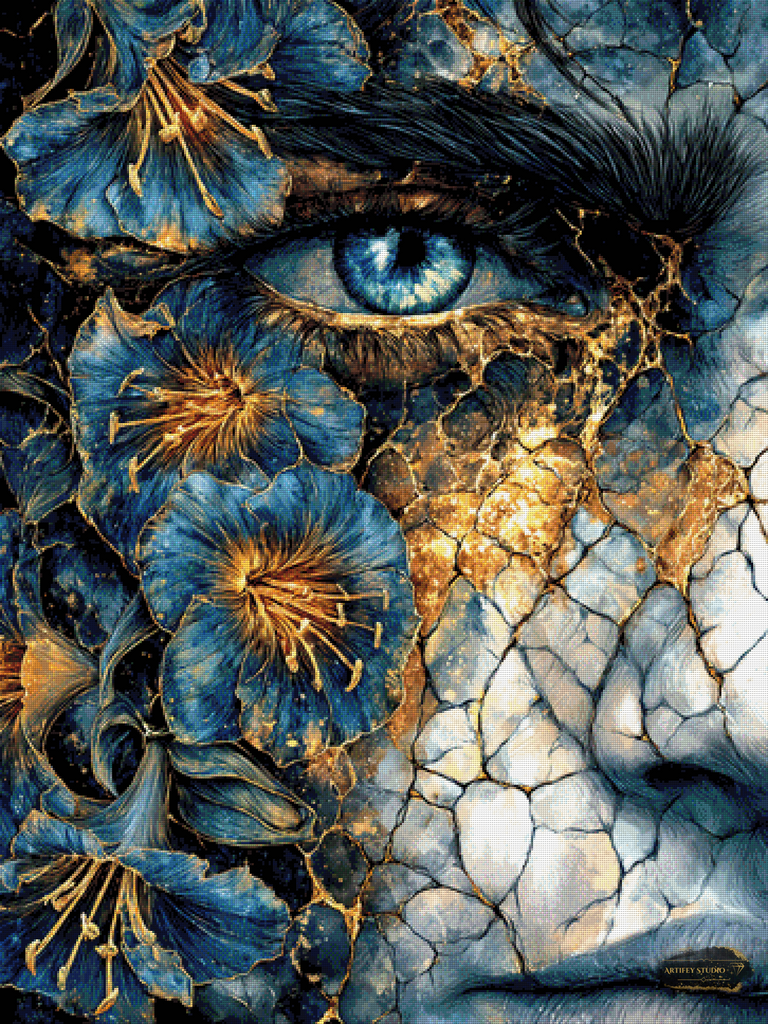 Alma Resquebrajada by Mirael 90x120 mit 220 Farben