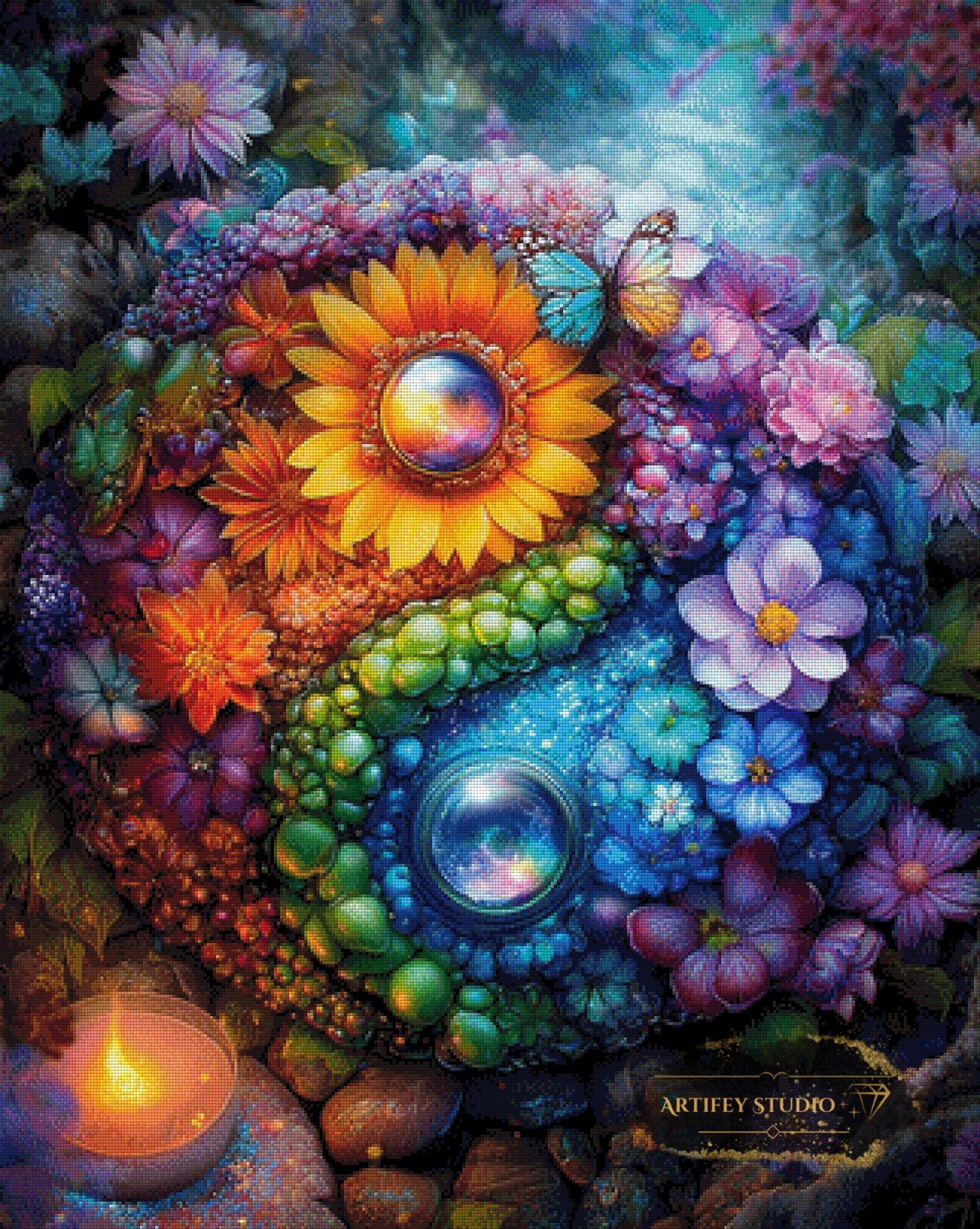 Blüten-Nirvana by Morrigan 80x100 mit 310 Farben