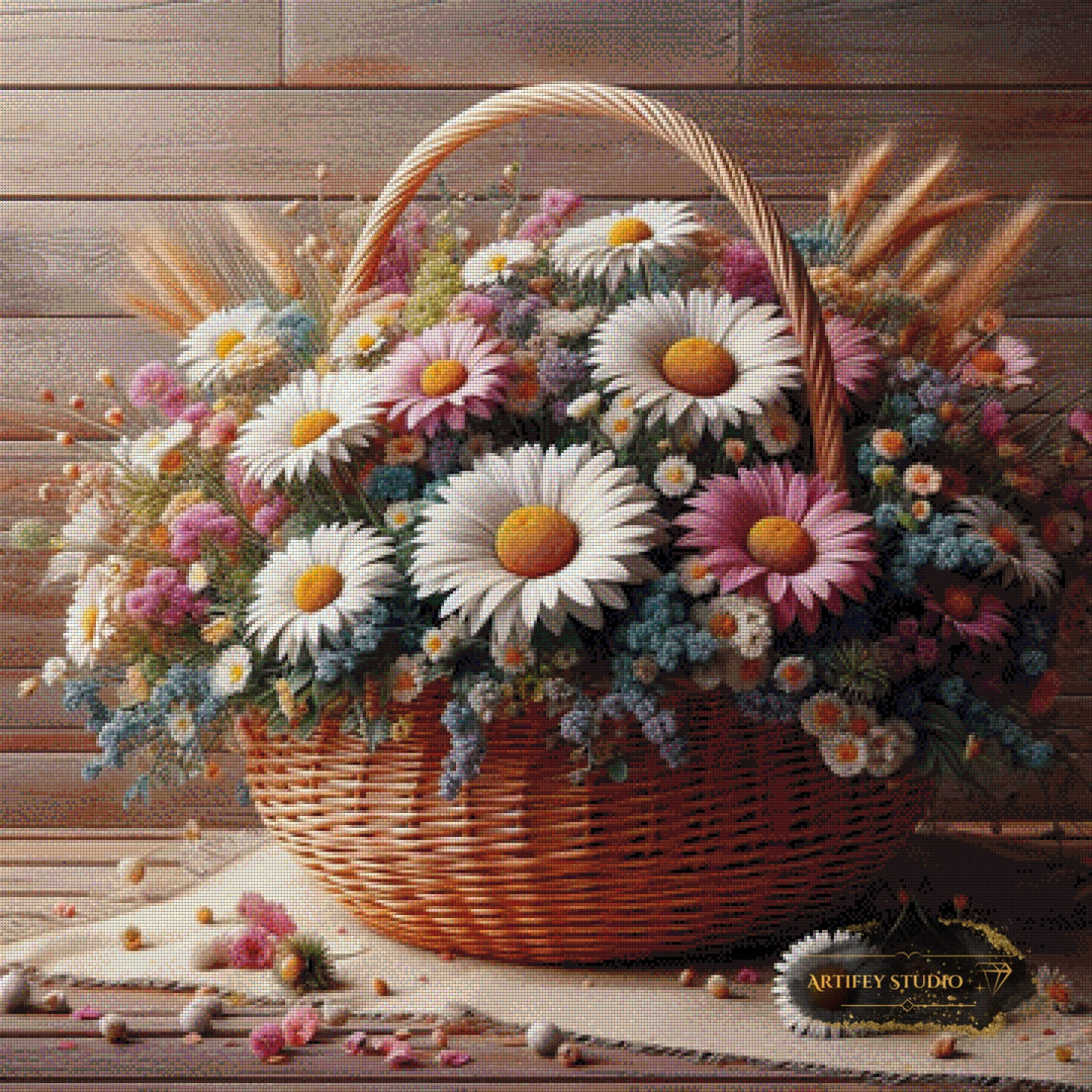 Daisy Dreams by Pixxchicks 90x90 mit 200 Farben - Artifey Studio