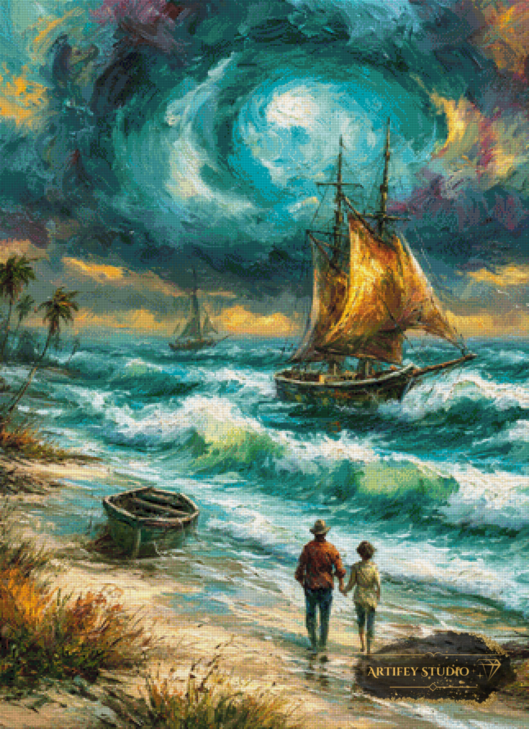 Between Storm and Silence by Morrigan 80x110 with 230 colours