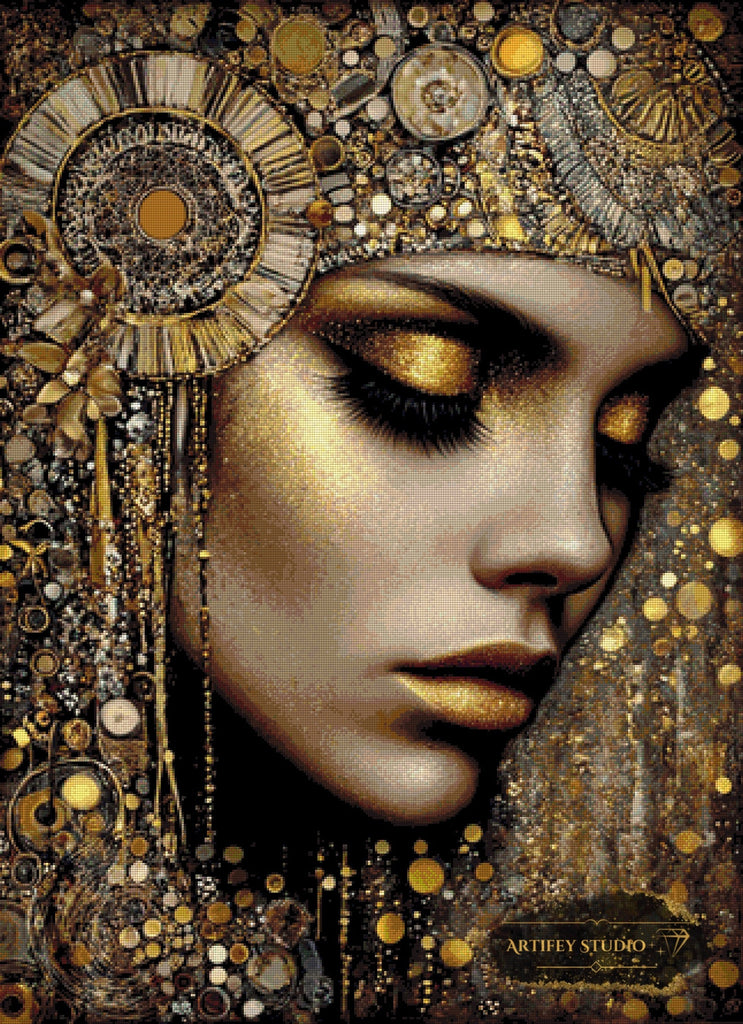 Golden Reverie by Morrigan 80x110 mit 110 Farben Artifey Studio