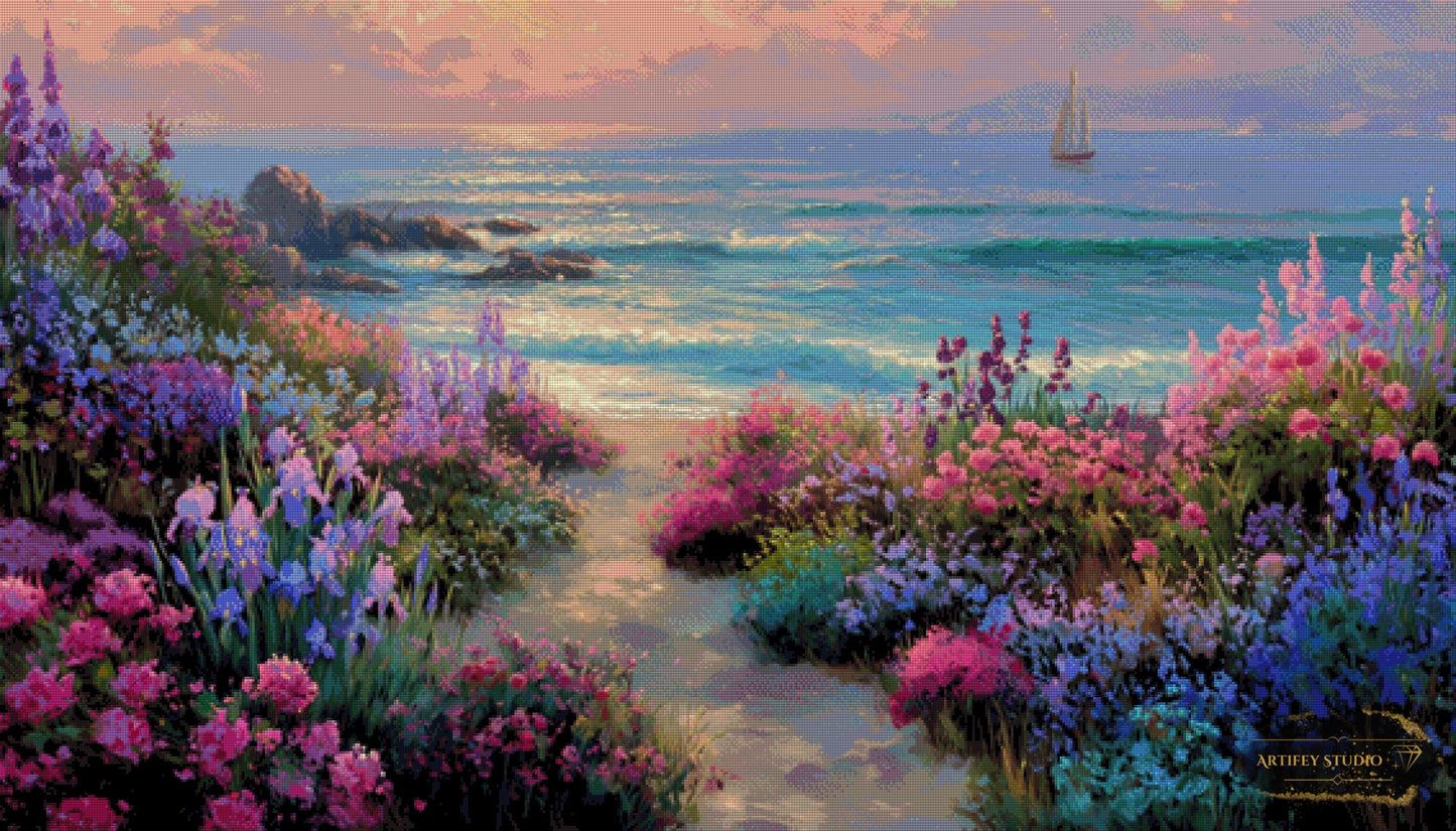 Way to the beach by Salzkatze 80x140 with 250 colors