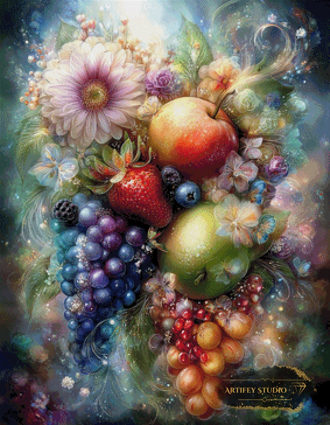 Harvest Moon Glow by Mirael 70x90 mit 320 Farben Artifey Studio