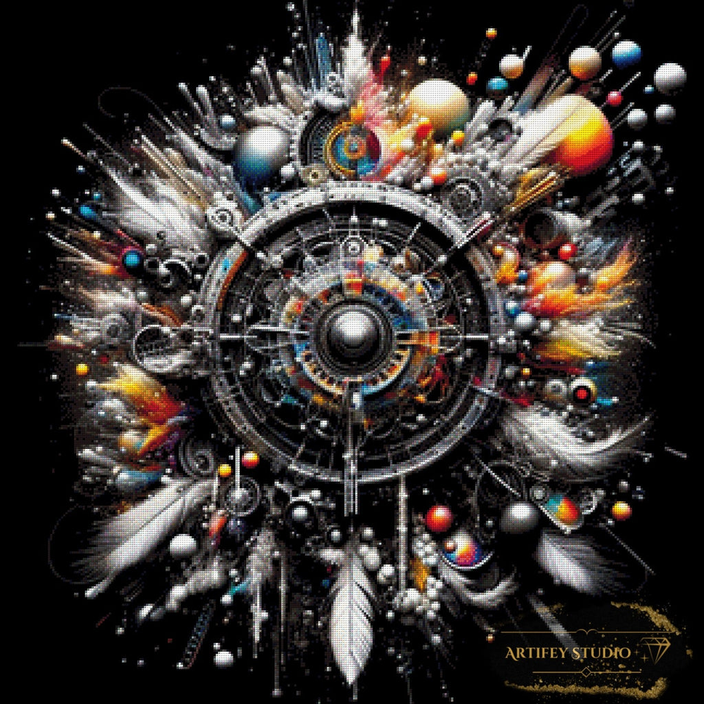 Der Kompass der Ewigkeit by MAD 80x80 mit 240 Farben Artifey Studio