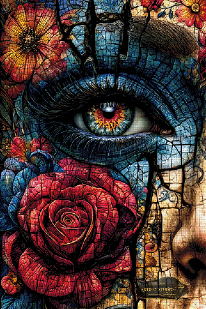Broken Beauty by Mirael 80x120 mit 320 Farben
