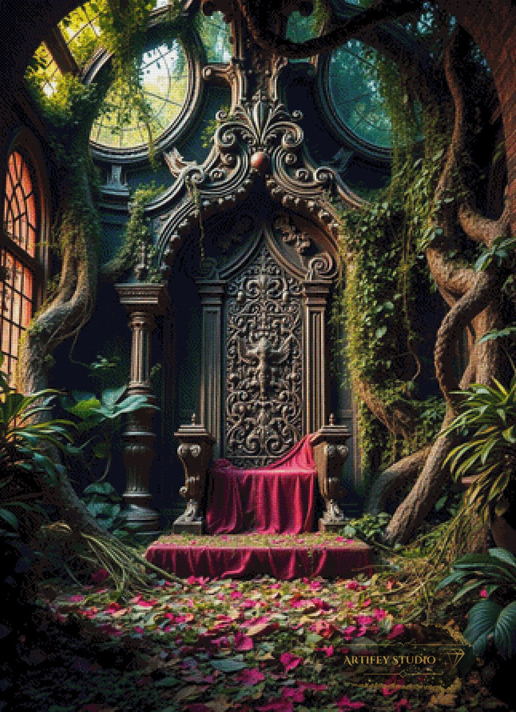 Abandoned Throne Room by Morrigan 80x110 mit 280 Farben - Artifey Studio