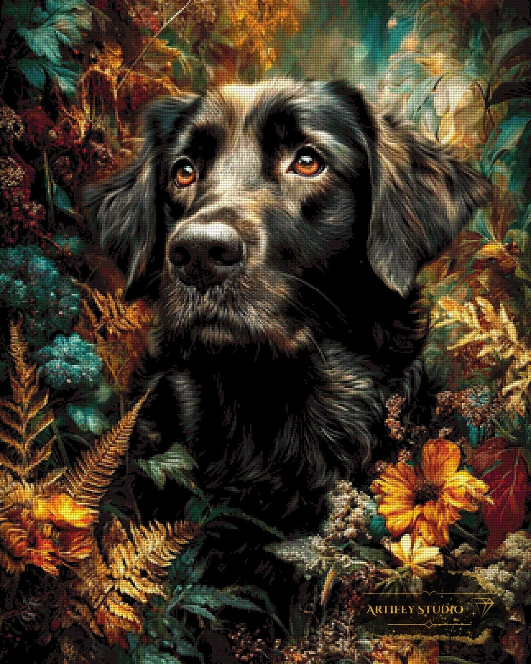 Nero by Morrigan 80x100 mit 200 Farben Artifey Studio
