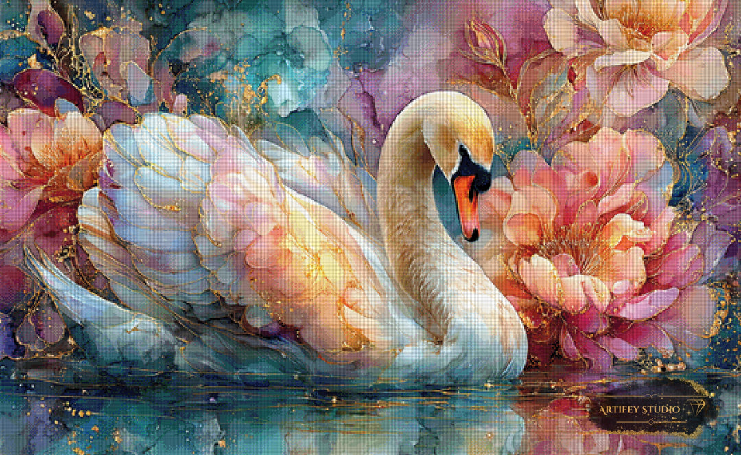 El lago encantado de Artifey 130x80 con 350 colores
