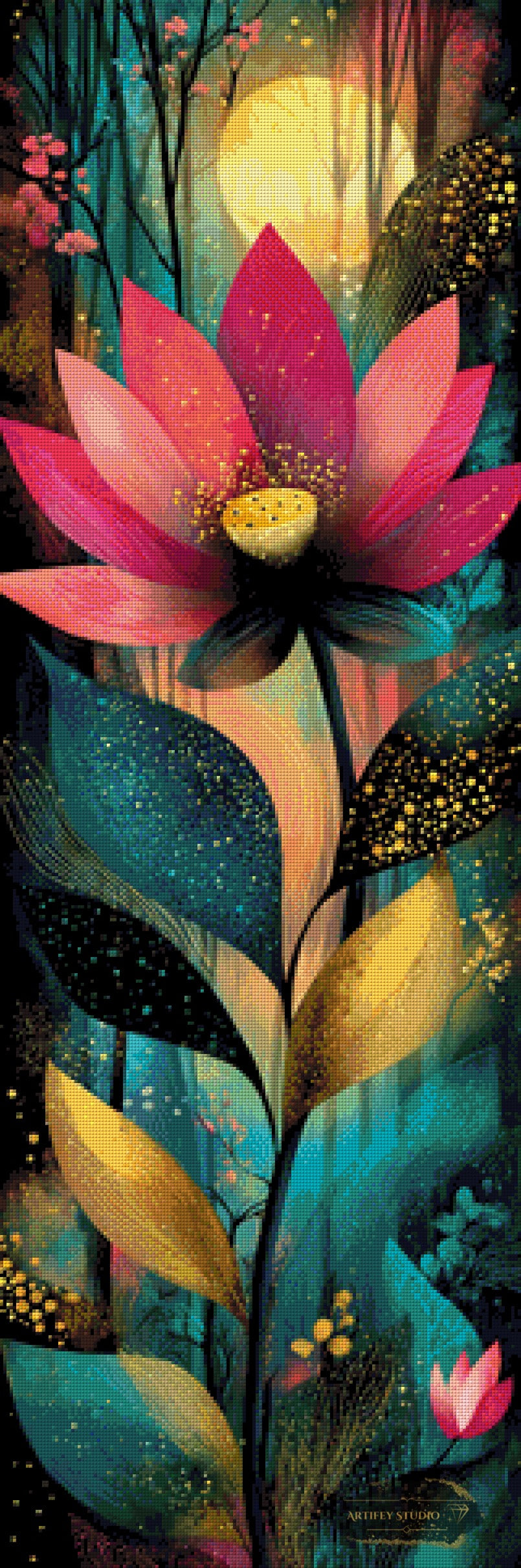 Flower Power III by Morrigan 40x120 mit 220 Farben - Artifey Studio