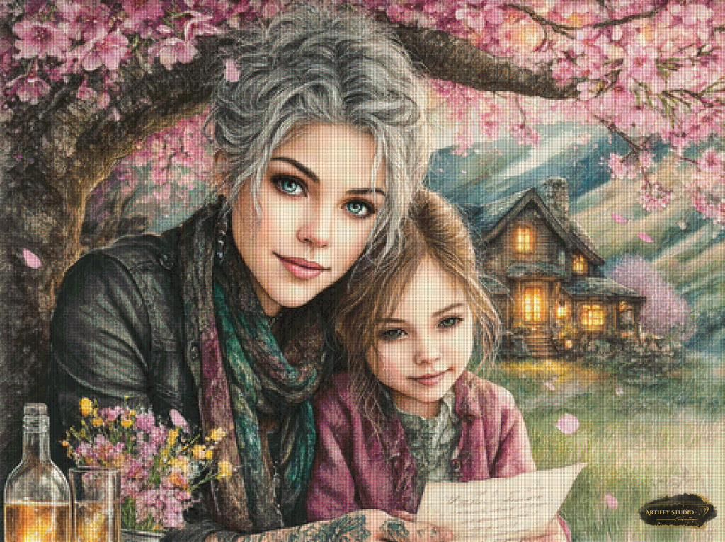 Muttertag auf dem Land by Lexxa 120x90 mit 210 Farben