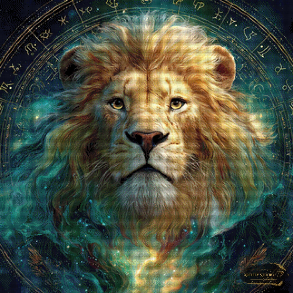 Lion by Morrigan 80x80 mit 180 Farben Artifey Studio
