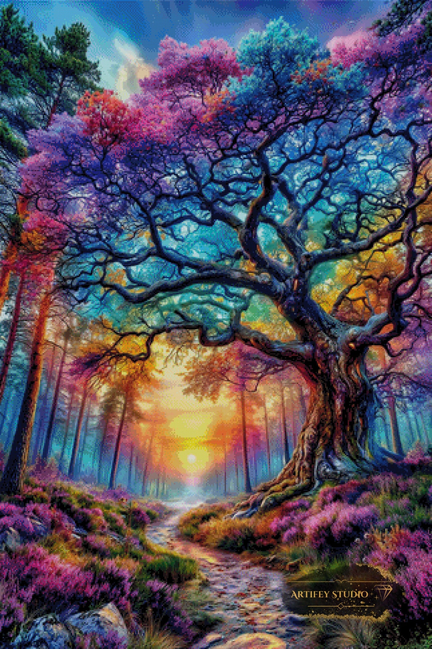 Spektralbaum by Artifey 80x120 mit 330 Farben