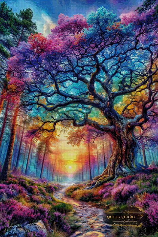 Spektralbaum by Artifey 80x120 mit 330 Farben