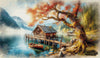 Herbst am Seeufer by MAD 120x70 mit 260 Farben Artifey Studio