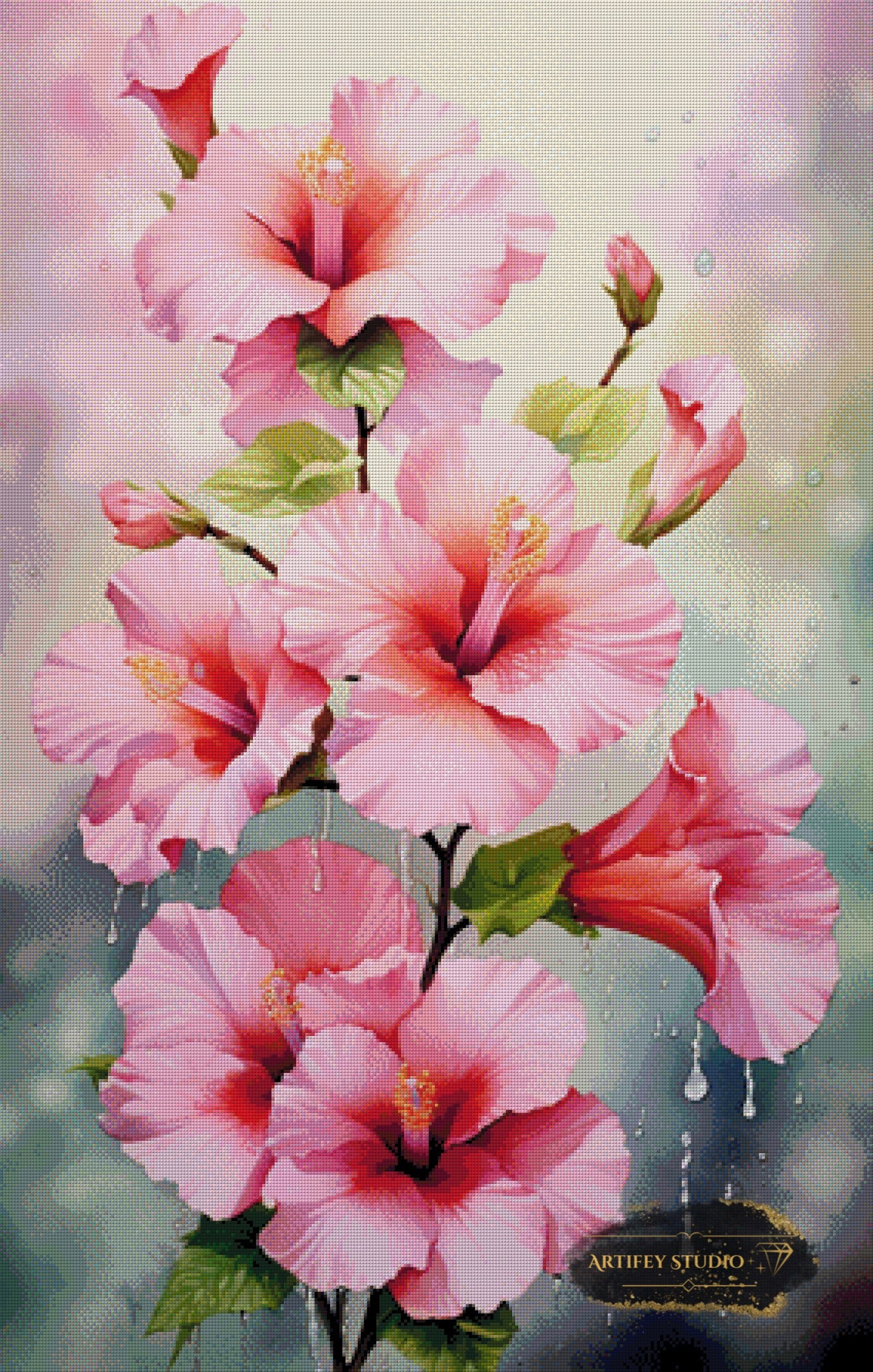 Hibiskus Träume by Pixxchicks 70x110 mit 210 Farben