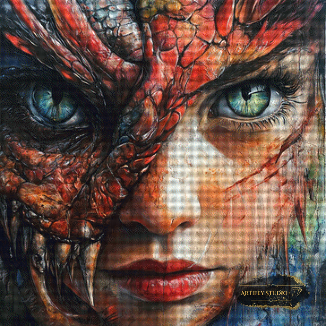 Dragon Mask by Lexxa 90x90 mit 230 Farben - Artifey Studio