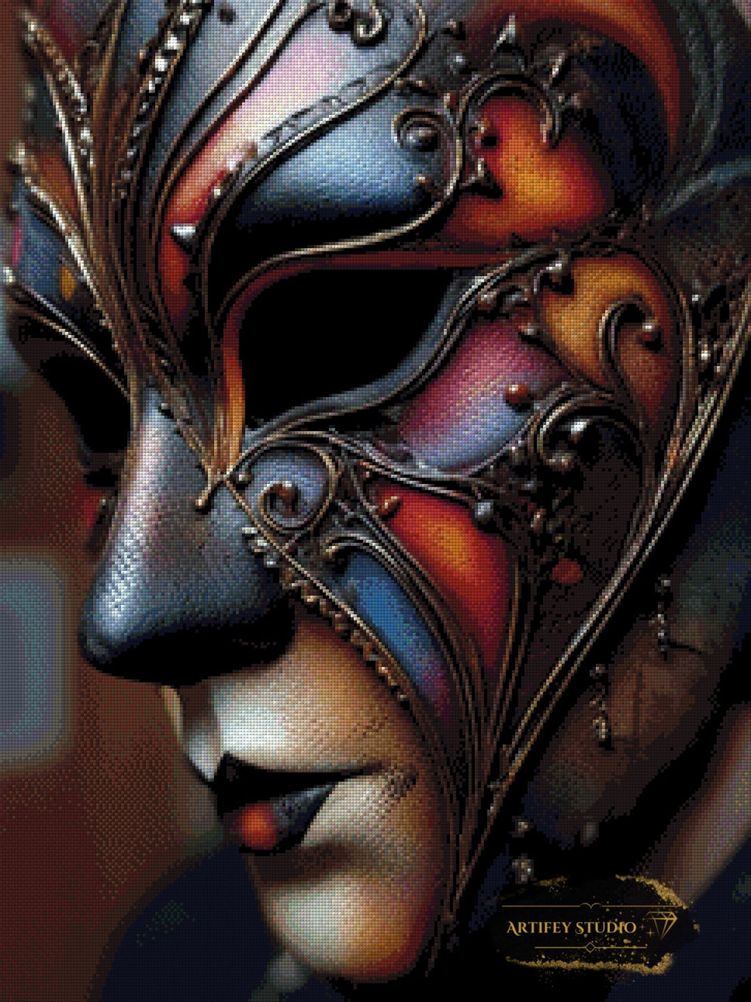 Silent Visage by Skyler 60x80 mit 150 Farben - Artifey Studio