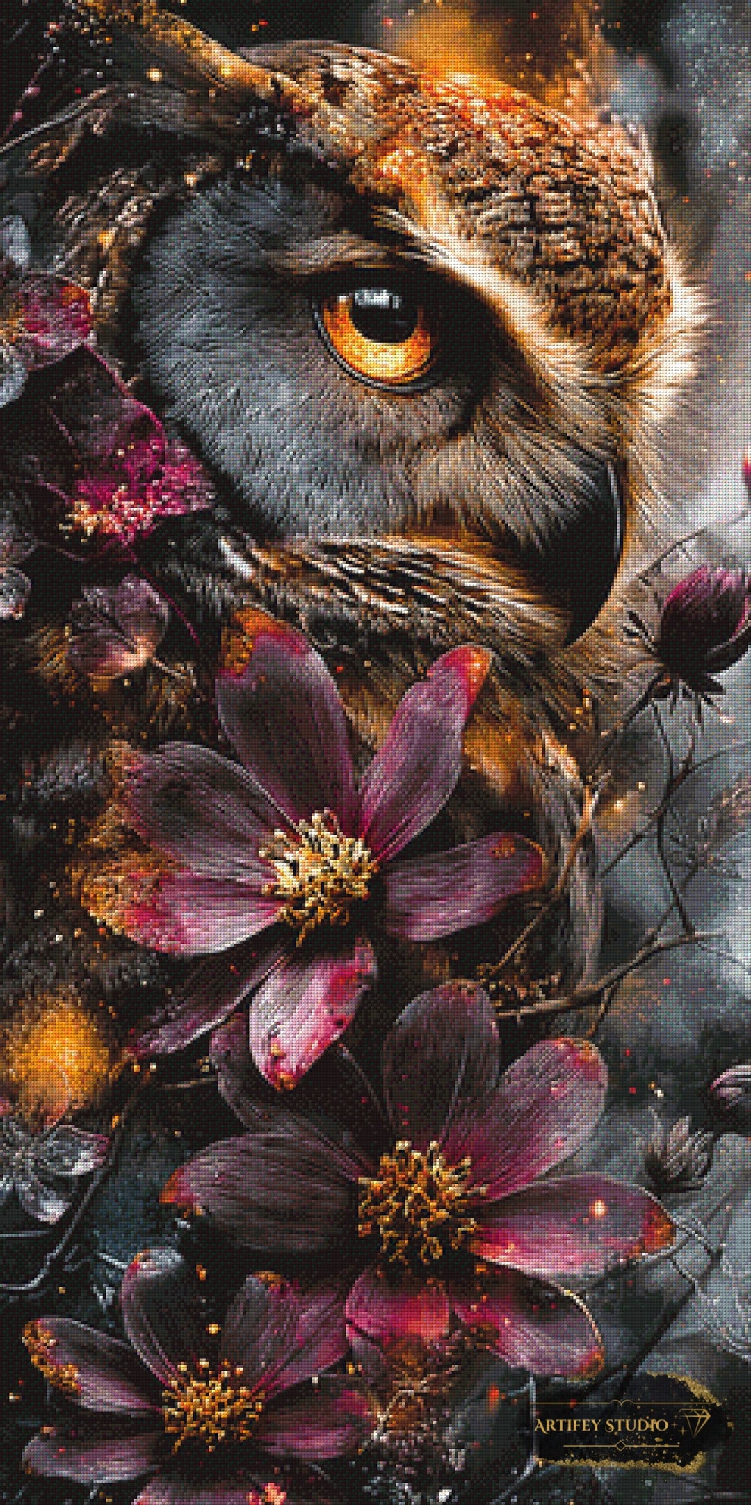 Purple Wisdom by Morrigan 60x120 mit 230 Farben - Artifey Studio
