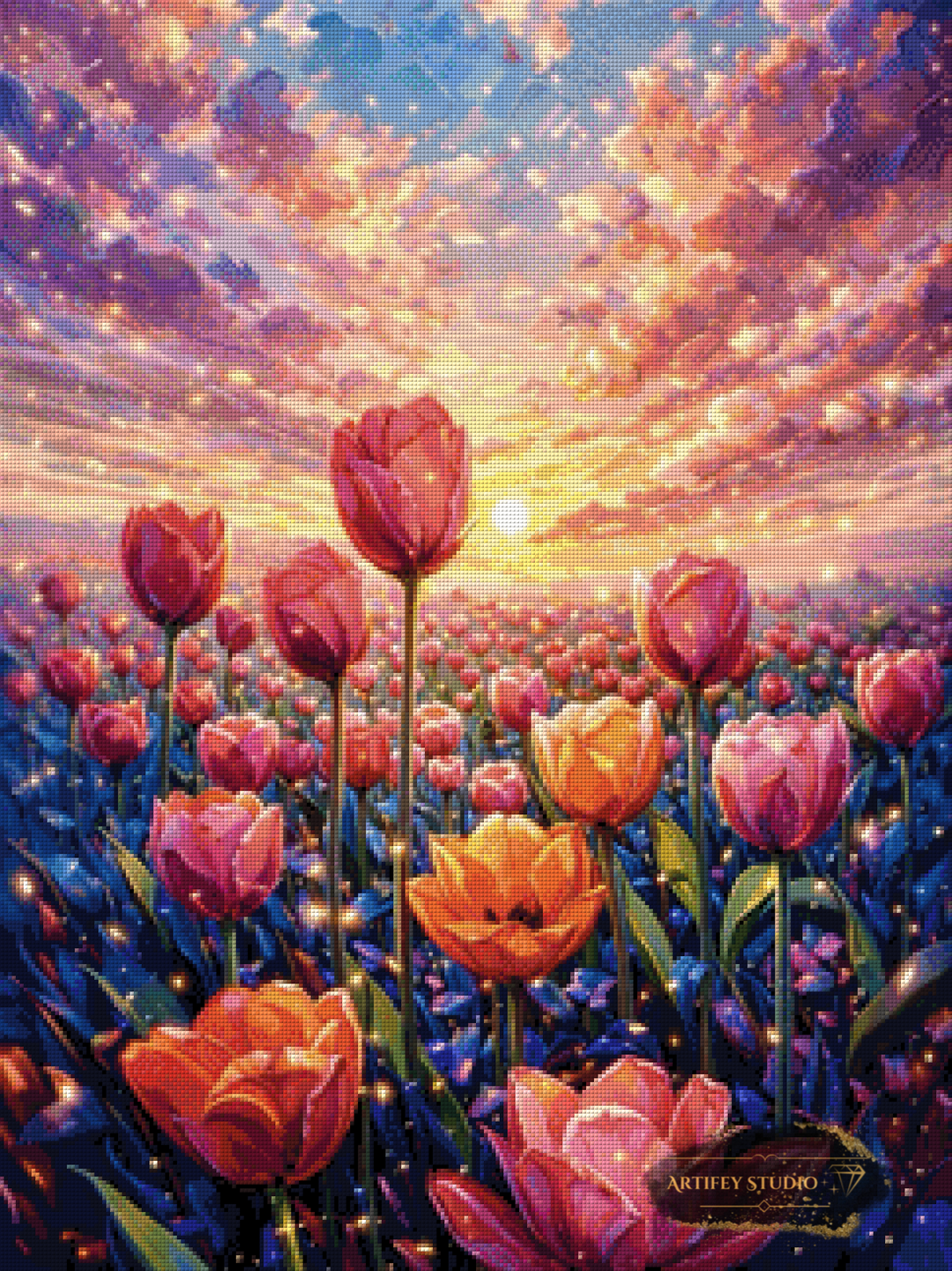 Tulpen-Meer by Daye 60x90 mit 270 Farben