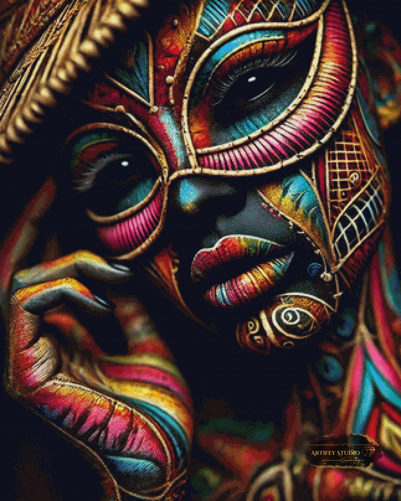 Maya Mosaic by Morrigan 80x100 mit 280 Farben