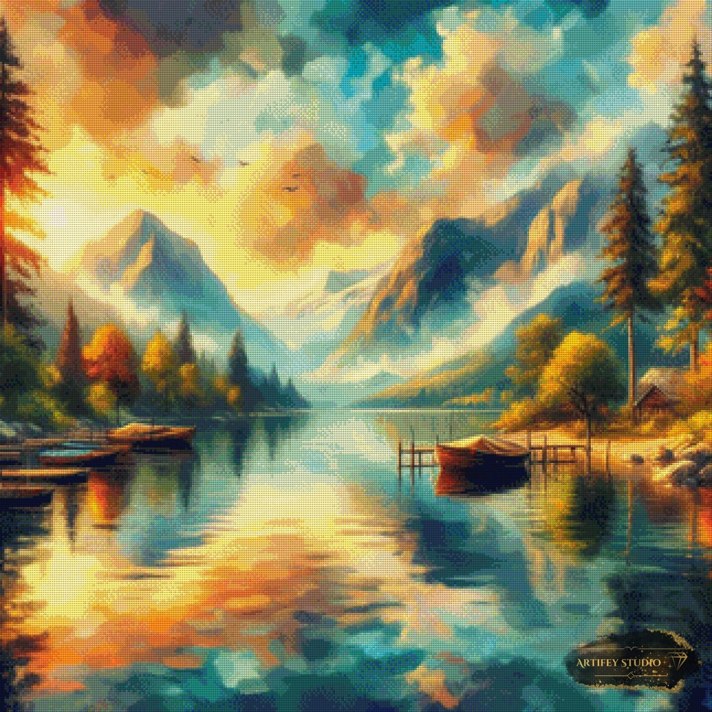 Strutture del Silenzio by Mirael 80x80 mit 210 Farben