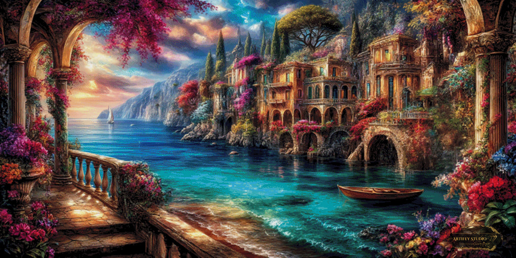 Portofino Fantasia by Morrigan 180x90 mit 340 Farben - Artifey Studio