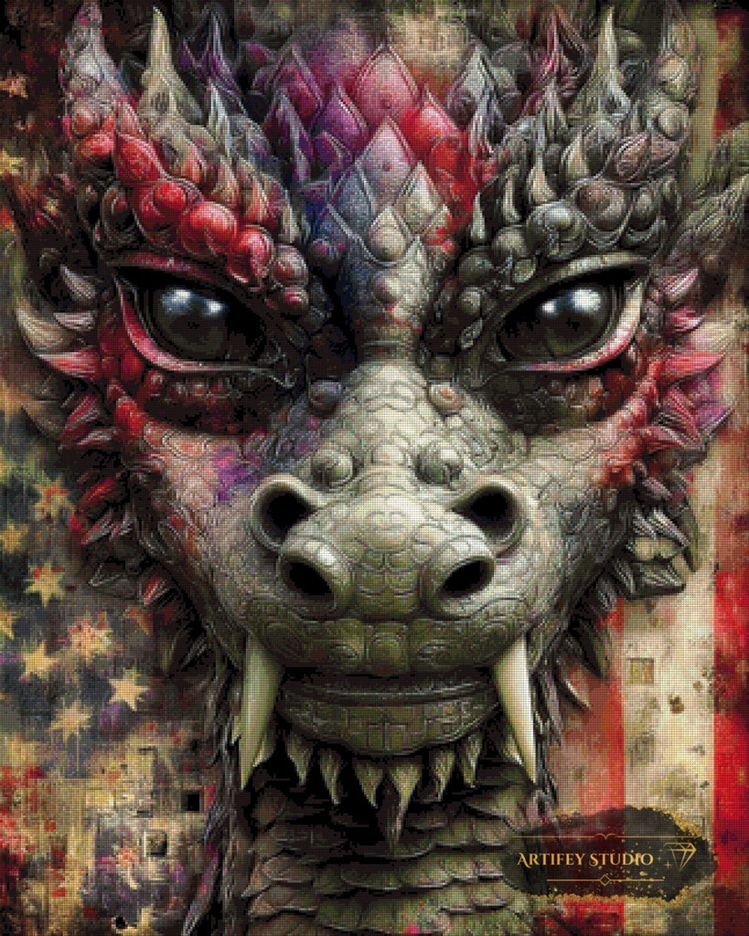 Liberty Dragon by Morrigan 80x100 mit 190 Farben Artifey Studio