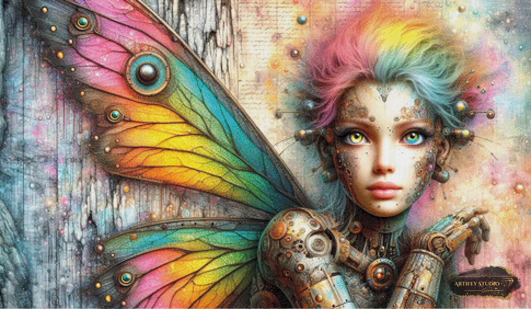 Cyber Butterfly by MAD 120x70 mit 340 Farben Artifey Studio