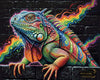 Graffiti Reptil by Pixxchicks 100x80 mit 360 Farben Artifey Studio