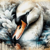 Pure Swan Elegance by MAD 80x80 mit 190 Farben