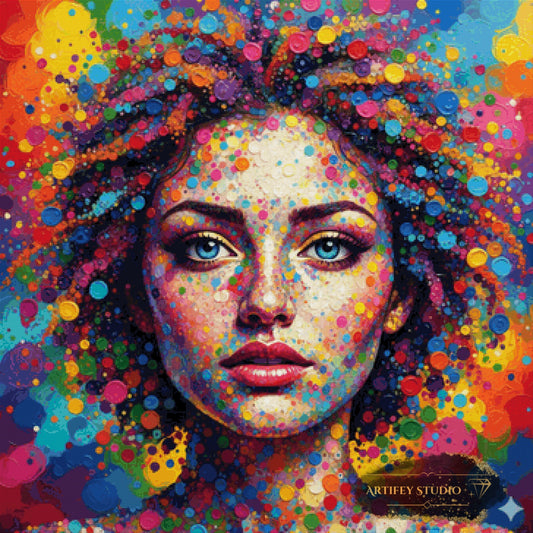 The Face of Colors by Morrigan 90x90 mit 390 Farben